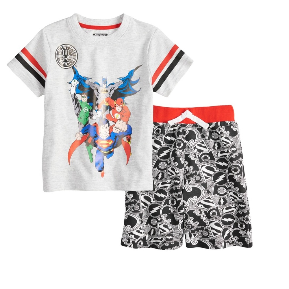 Justice League baby boy shorts set